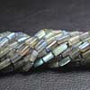 Natural Blue Fire Labradorite Smooth Polished Tube Beads Strand Length 14 Inches and Size 6mm to 9mm approx.